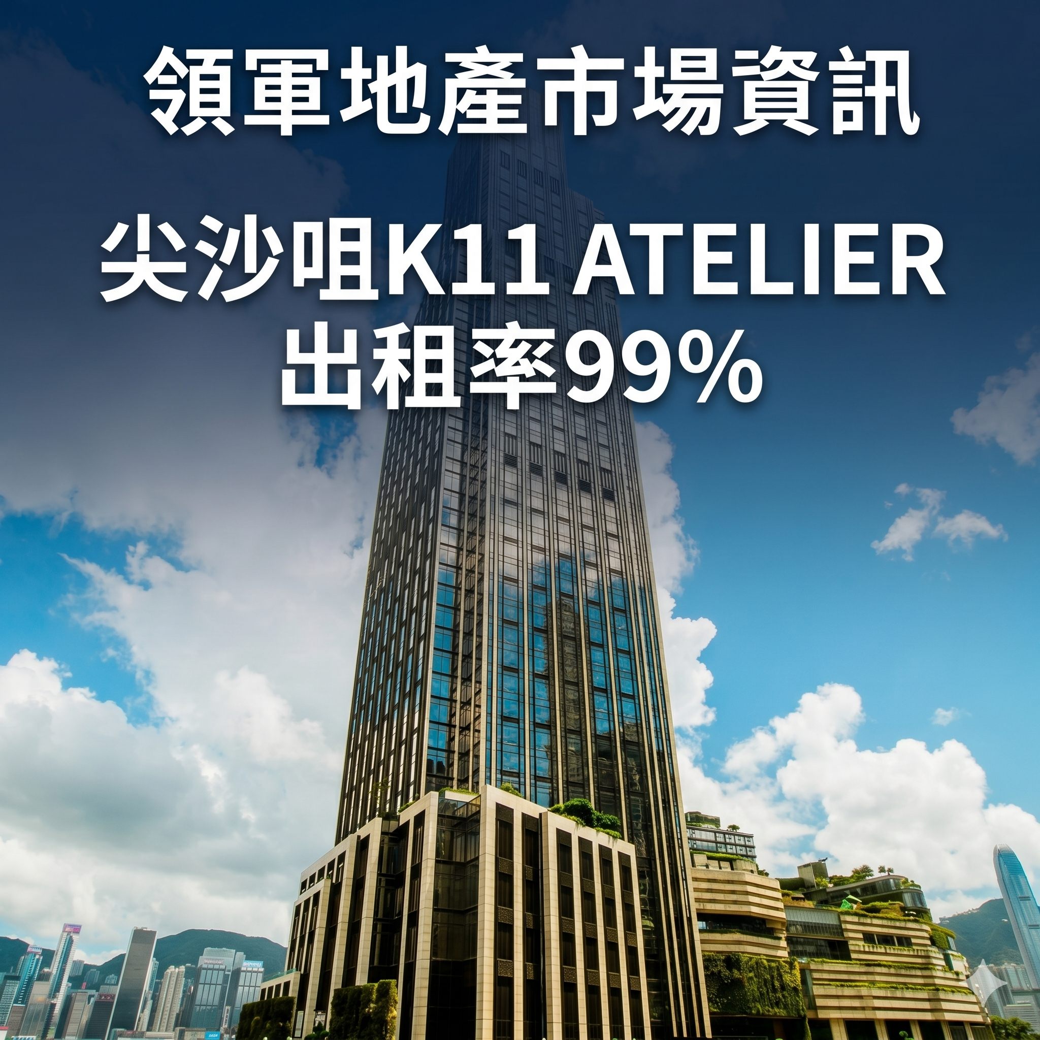 K11 ATELIER Victoria Dockside 出租率達99%